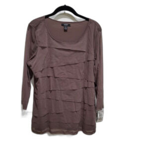 NEW Alfani Taupe Top WITH Layers 1X